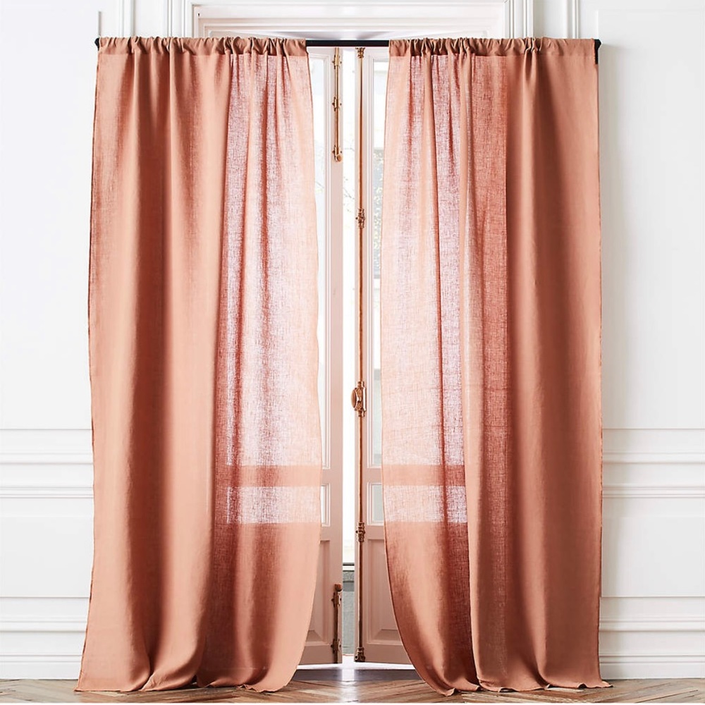 CB2 Linen curtain panel